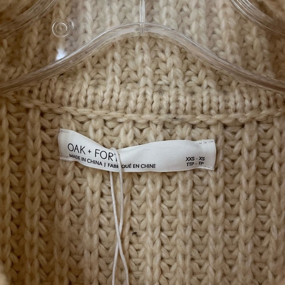 NWT Oak + Fort Chunky Turtleneck Sweater Oatmeal XXS/XS - Picture 6 of 16